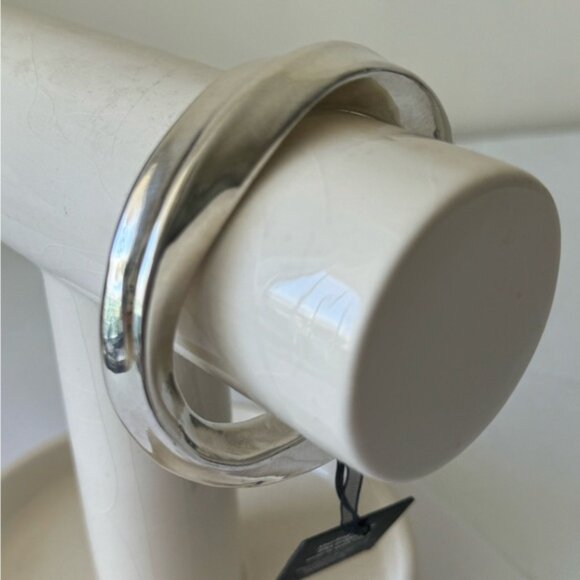 E&L Sterling Silver Bangle Statement Bracelet Israel Electroform Wavy D-2/5" - Picture 12 of 16